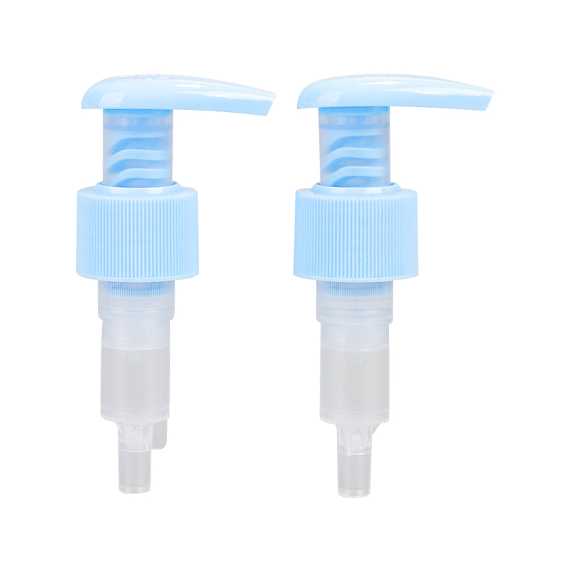 Blue transparent plastic bote na may pump