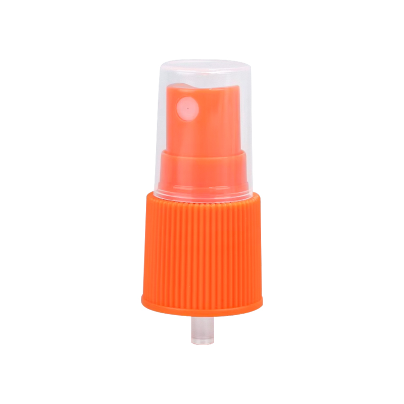 Orange ribbed fine mist sprayer